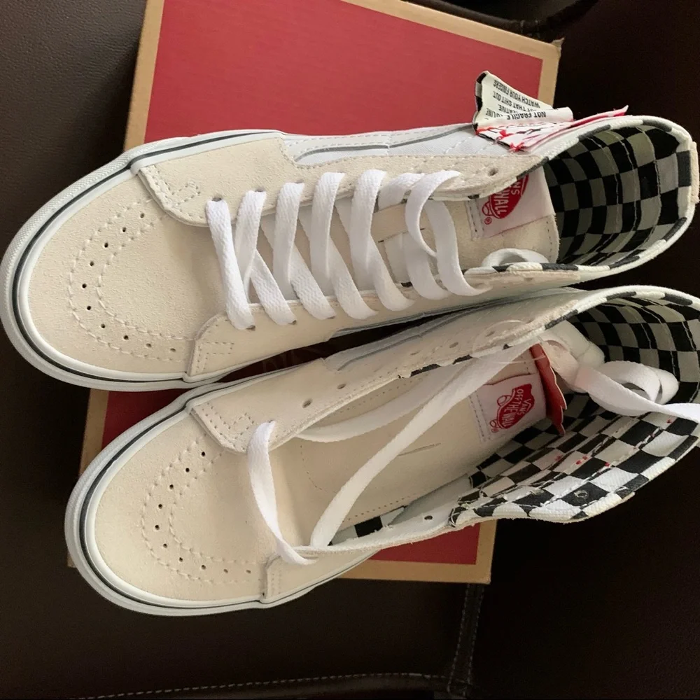 New VANS DIY Sk8-Hi Tapered  “DIY - White” women size 6 - Picture 2 of 6